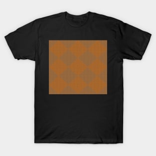 brown, rhombus, geometric pattern T-Shirt